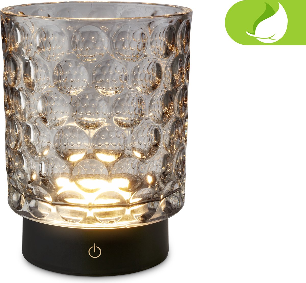Briloner sunora - snoerloze led tafellamp ip44 - 7560014 - dimbaar - touch - snoerloos - spatwaterdicht - verwisselbare batterij en lichtbron - ø11 x 15 cm - grijs