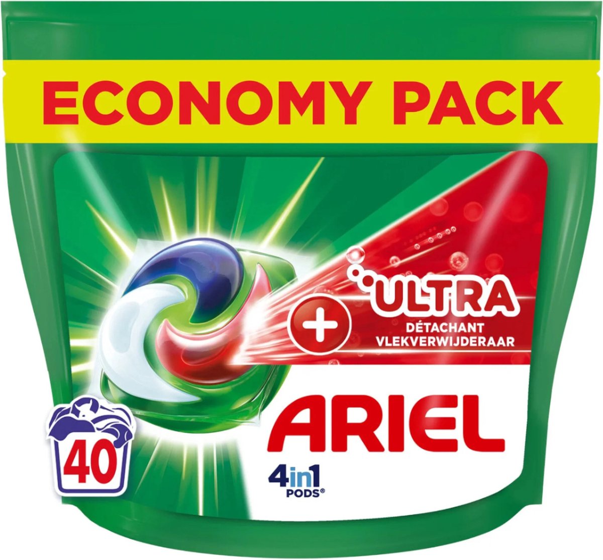 Ariel pods 4in1 - 40sc - + ultra vlekverwijderaar