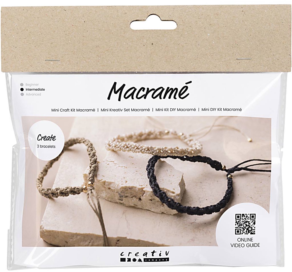 Creativ company cc mini hobbyset 3 macramé armbanden
