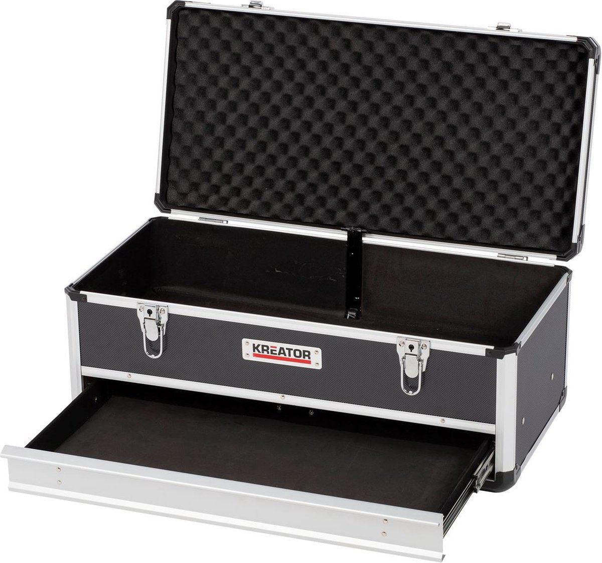 Kreator krt640603b gereedschapskoffer - 620 x 300 x 255 mm - zwart - (geleverd zonder gereedschap)