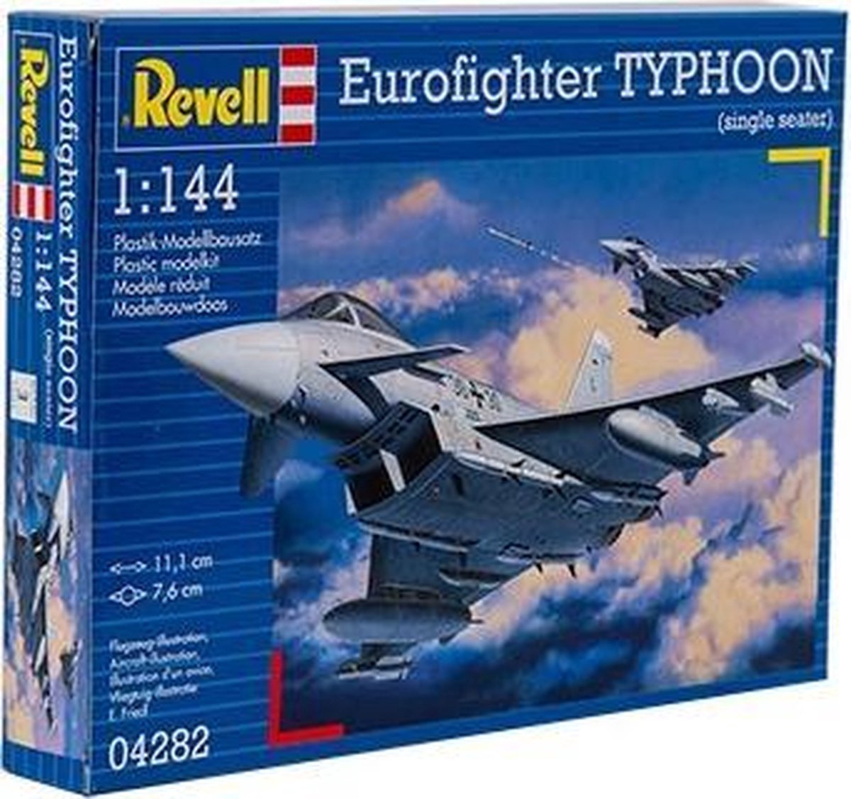 Revell modelbouwpakket auto - 04282 eurofighter typhoon - single seater plastic - 1:144 - modelbouw