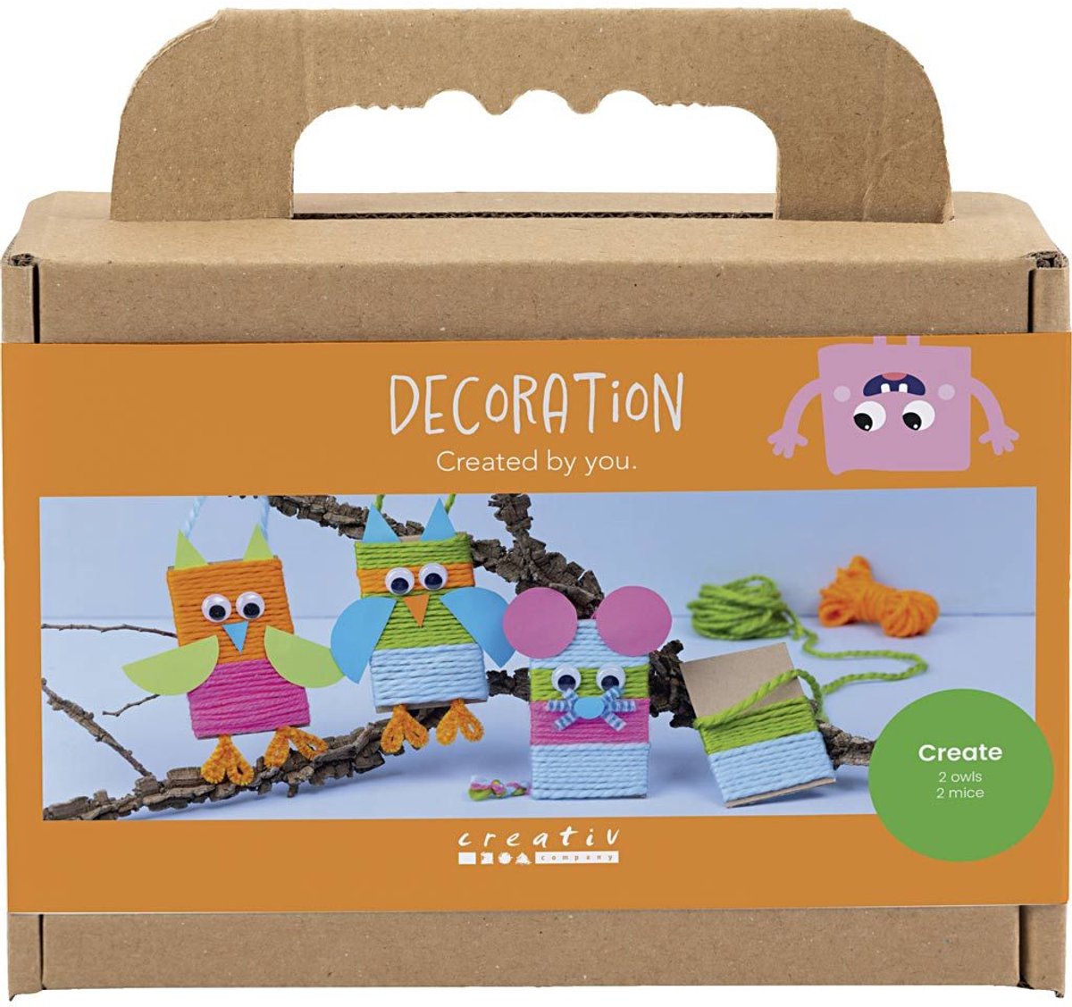 Creativ company mini hobbyset decoratie muizen en uilen