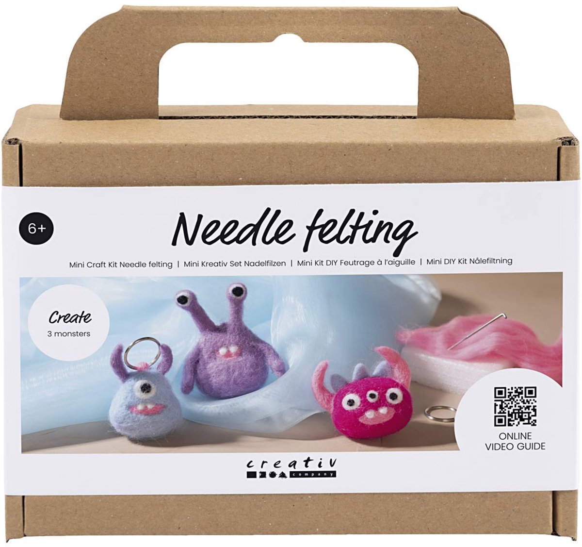 Creativ company https: www.cchobby.nl mini-hobbyset-naaldvilten-monster-diverse-kleuren-1-doos