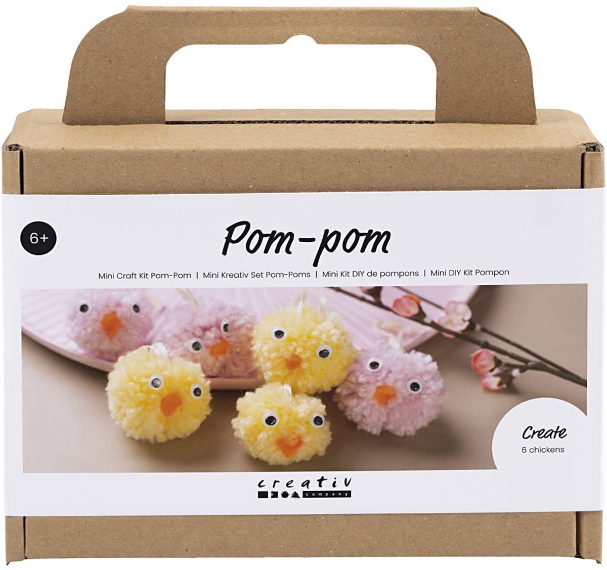 Creativ company https: www.cchobby.nl mini-hobbyset-pompom-kuikens-diverse-kleuren-1-doos