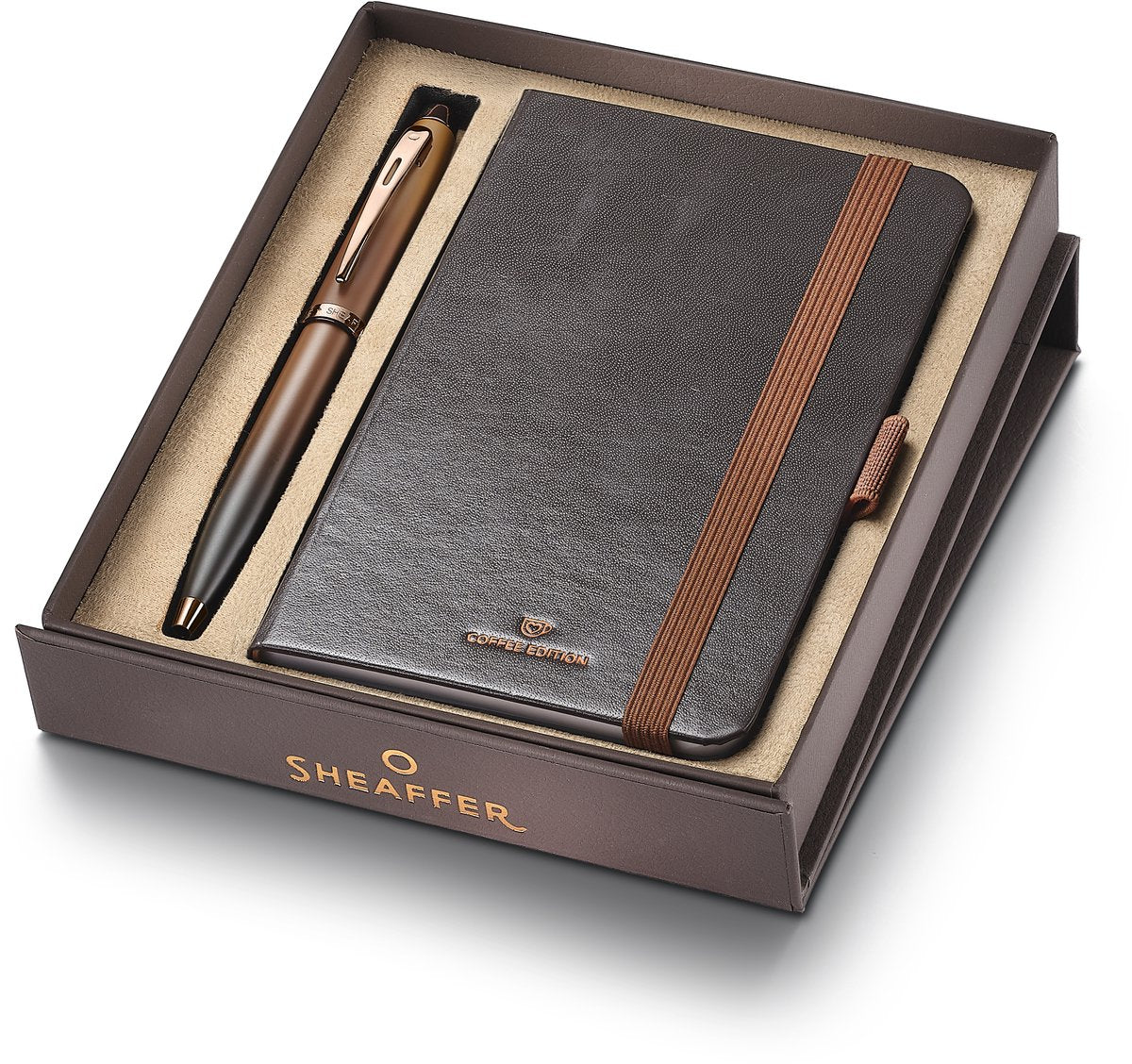 Sheaffer balpen - giftset 100 9374 - coffee edition - met klein notitieboek sf-g2937451-4