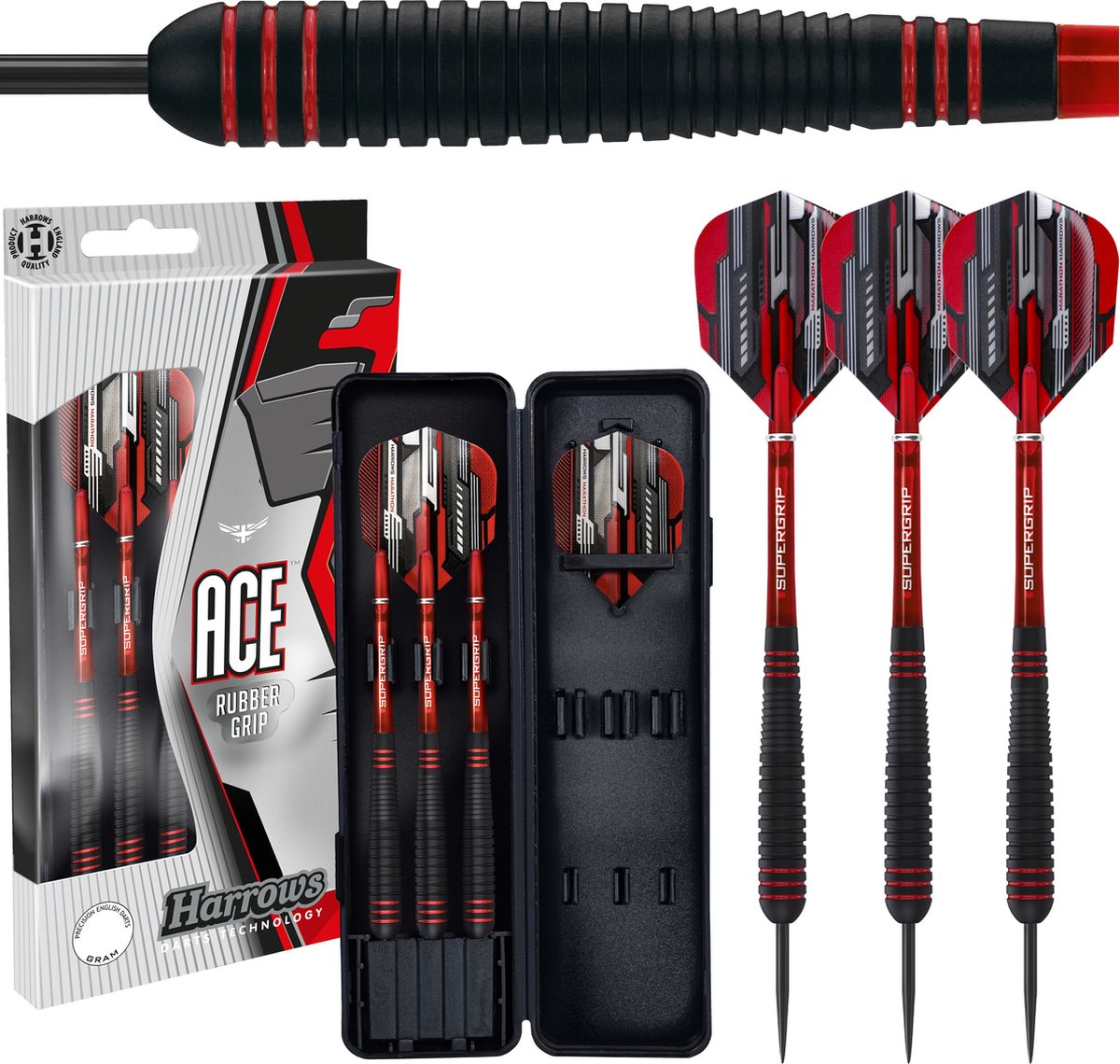 Harrows - ace rubbergrip 20gr darts