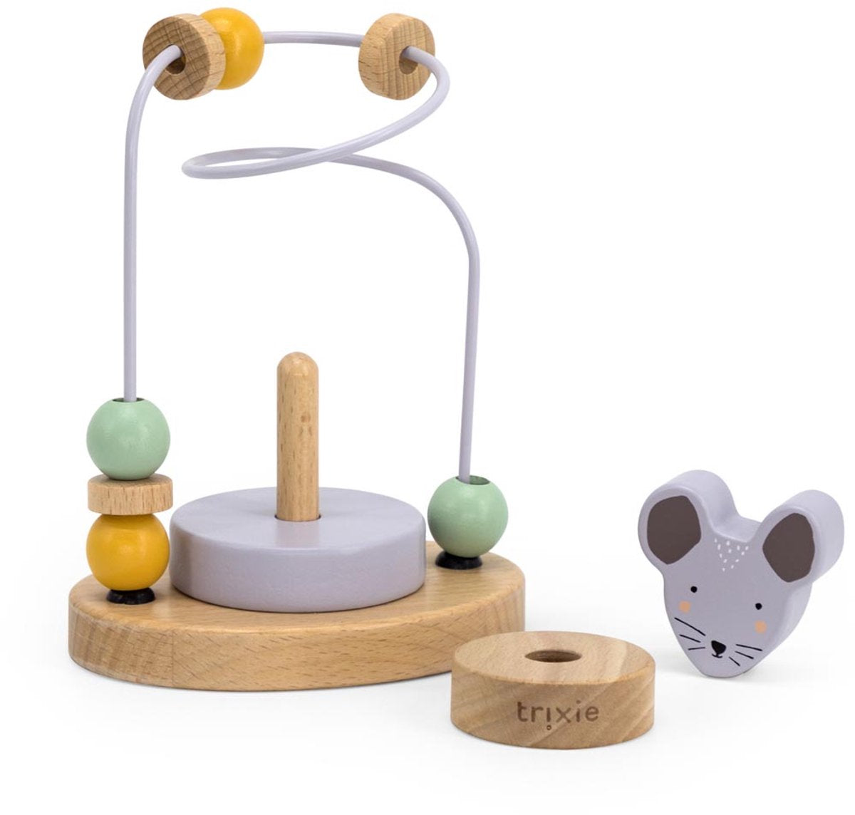 Trixie houten motoriekspiraal - mrs. mouse