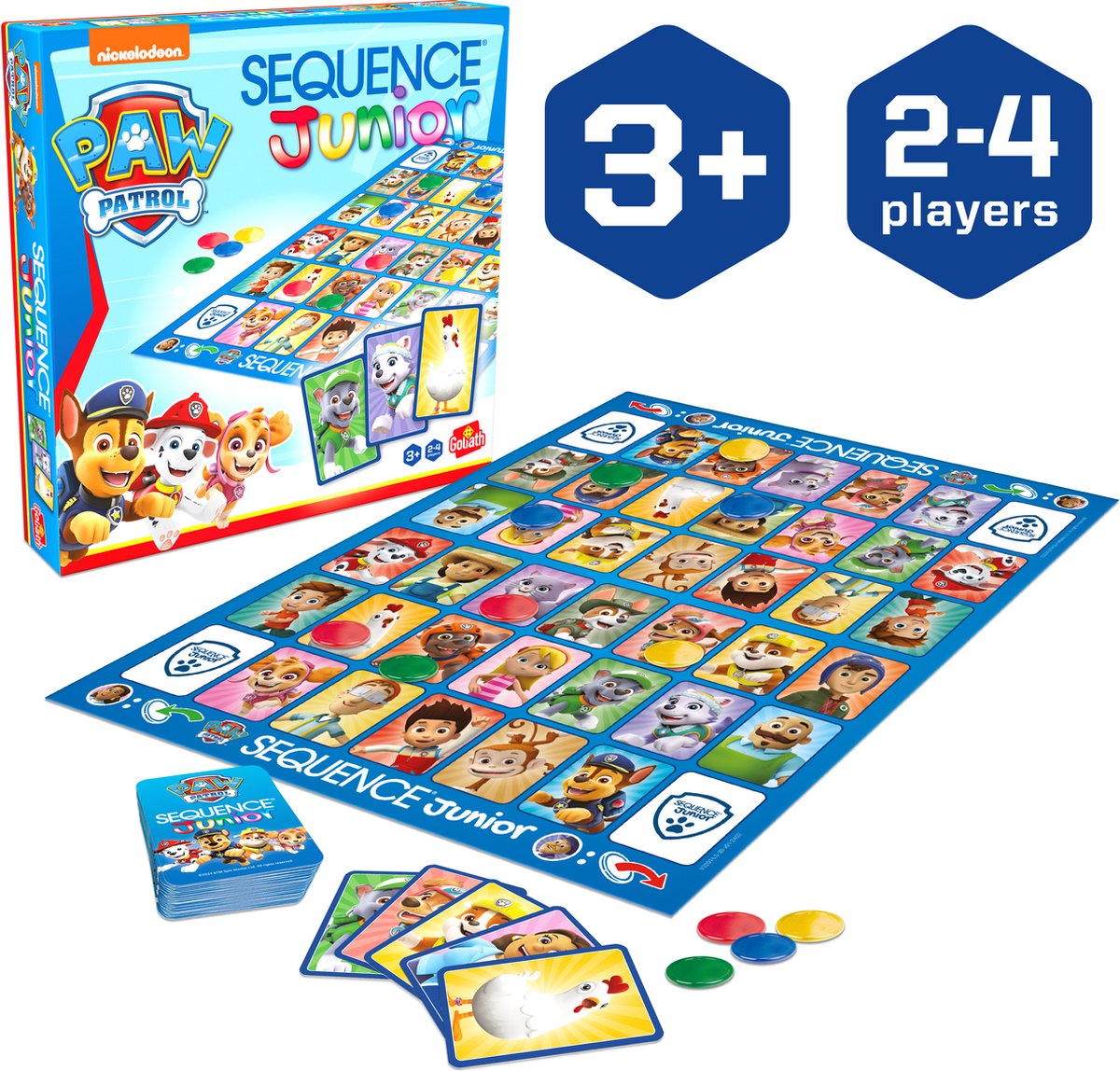 Goliath sequence paw patrol - bordspel - kinderspel - speel sequence met jouw favoriete paw patrol helden!