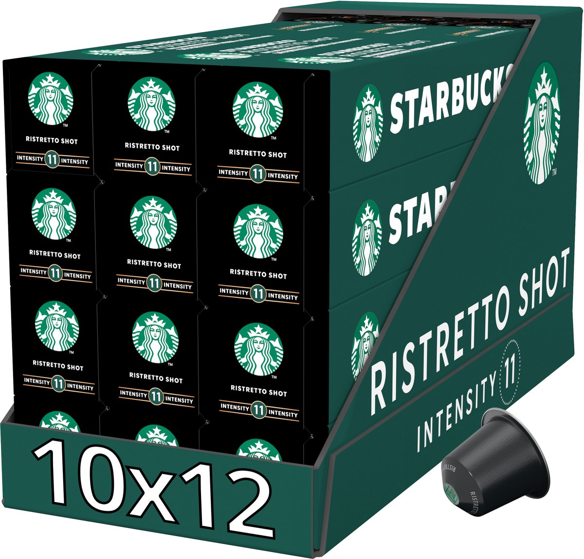 Starbucks by nespresso capsules ristretto - 10 koffiecups x 12 doosjes