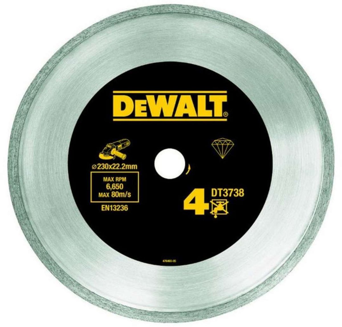 Dewalt dt3738-xj - diamantzaagblad - 230mm - precies snijden - hoge precisie
