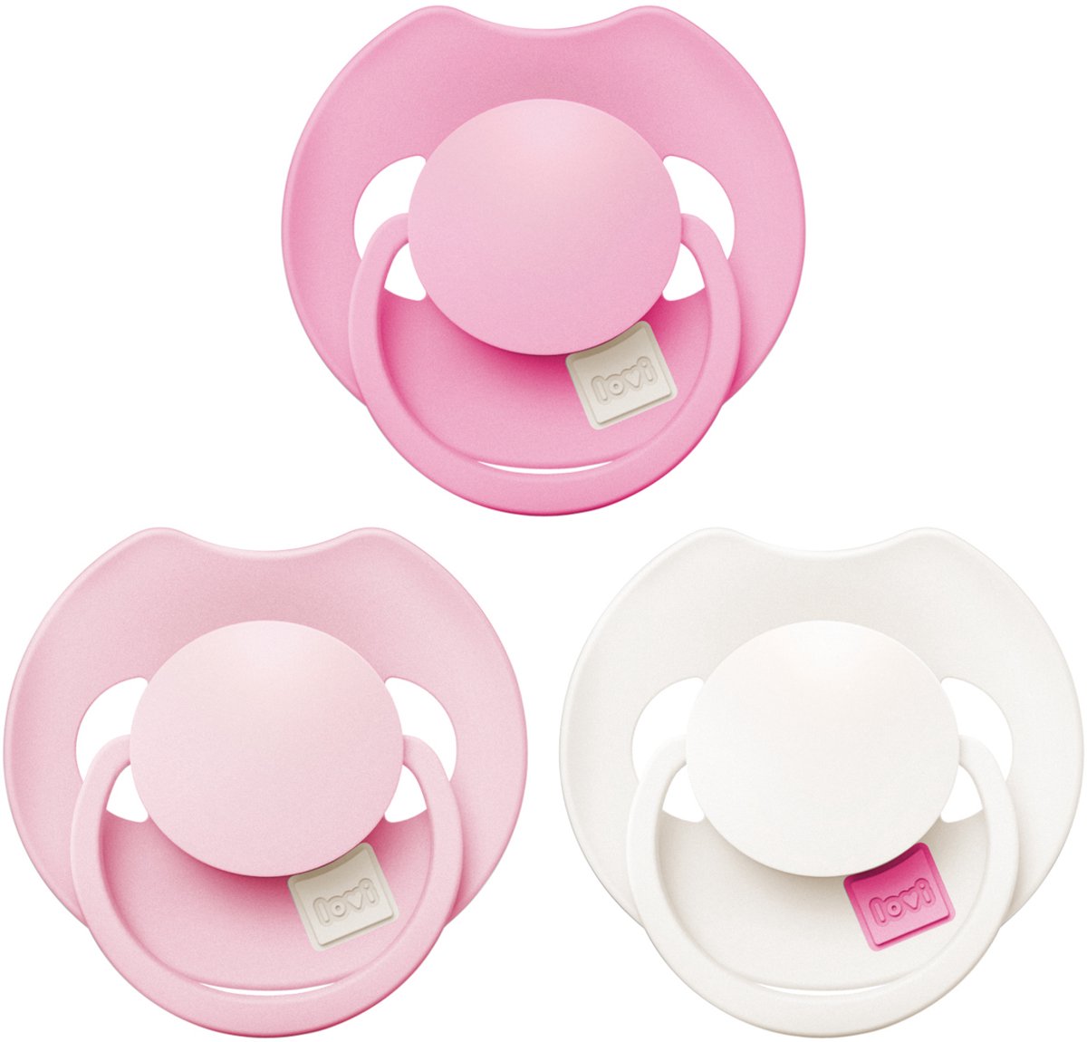 Difrax lovi fopspeen dynamisch - prime tutti frutti - 6 tot 18 maanden - roze - 3 stuks