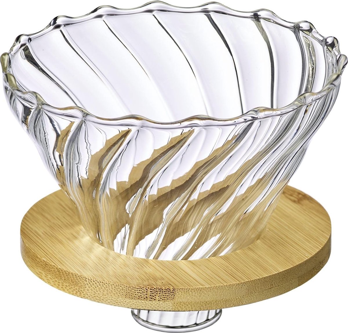 Westmark glazen koffiefilter brasilia – hoogwaardig filter voor handgefilterde koffie met de opgietmethode – glas, bamboe, bpa-vrij