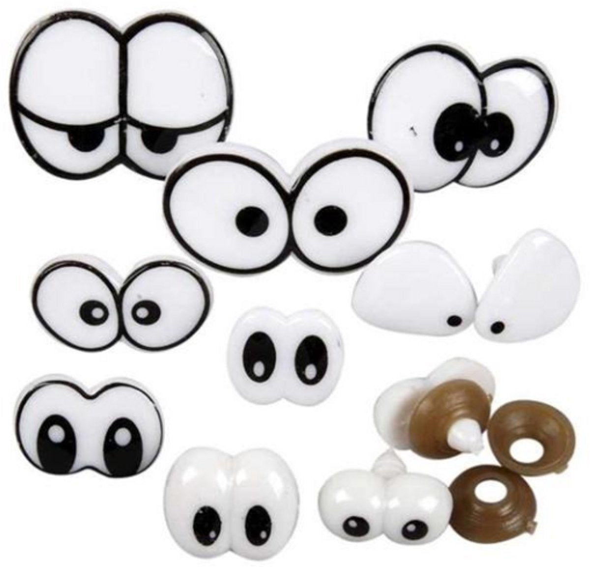 Creativ company cc grappige ogen set 2-3 cm 9 stuks