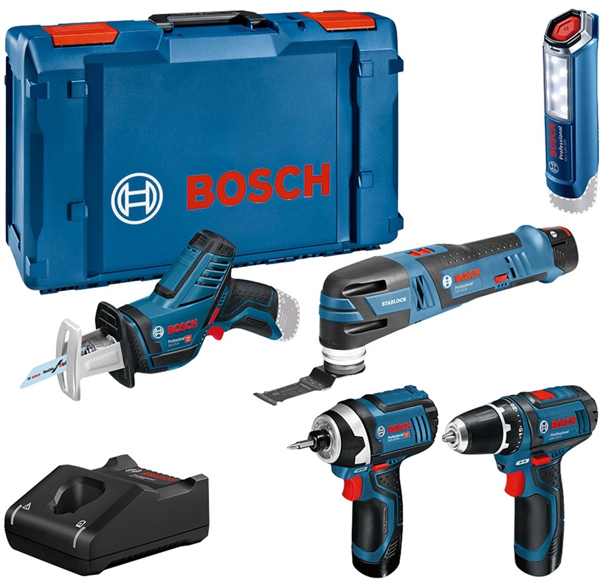 Bosch professional accu combiset 5-delig 12v 3x 2.0ah in xl-boxx - 0615990n1d