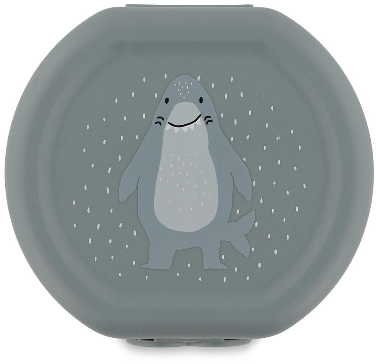 Trixie set van twee snackdoosjes met clip – mr. shark - makkelijk te openen – bpa-vrij – voor school en onderweg