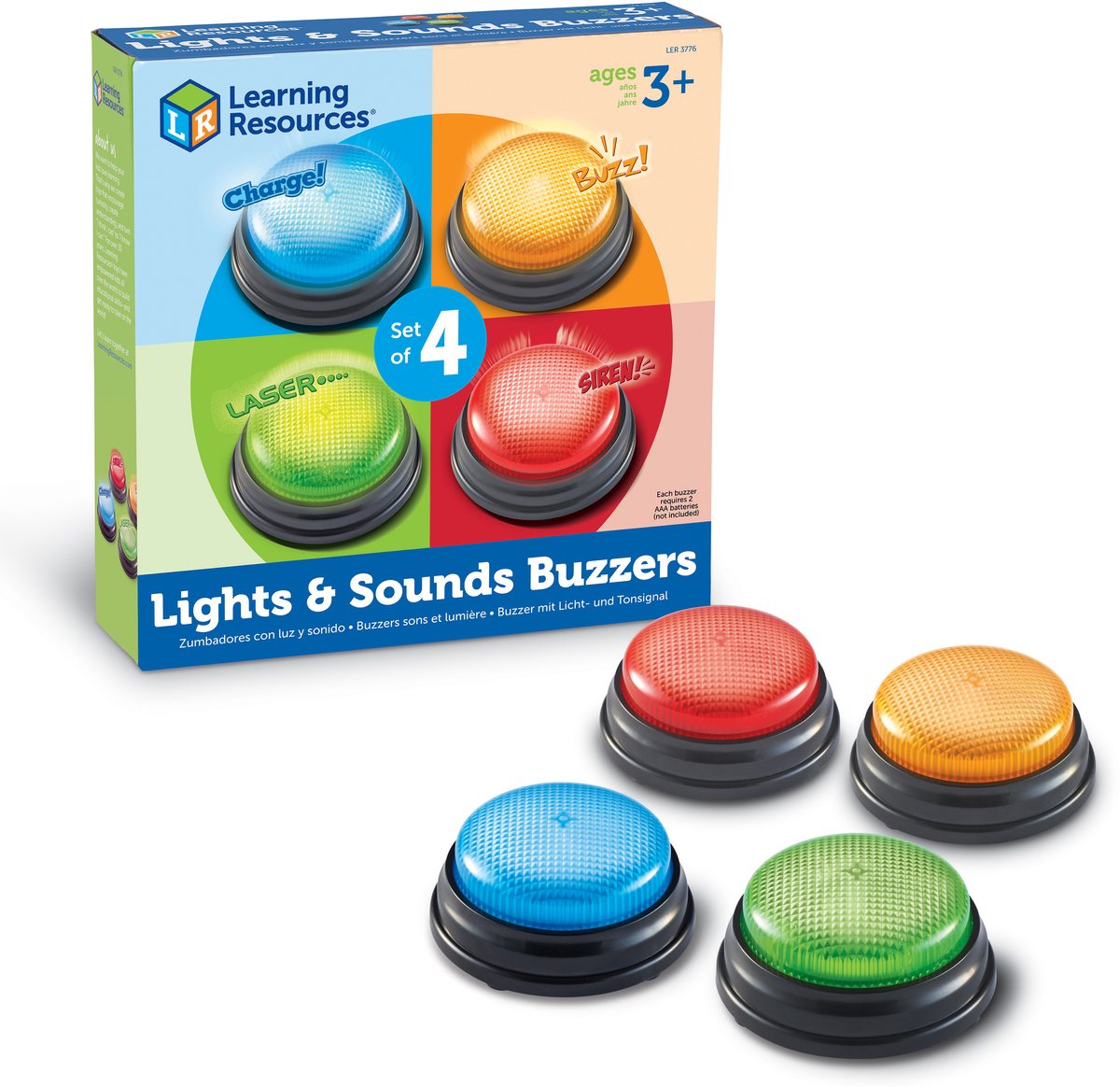 Learning resources lights and sounds buzzers (set van 4) - 3+