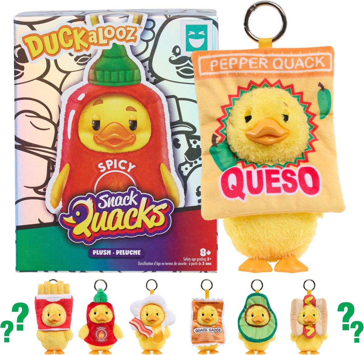 Just play happy haul duckalooz snack quack pluche sleutelhanger