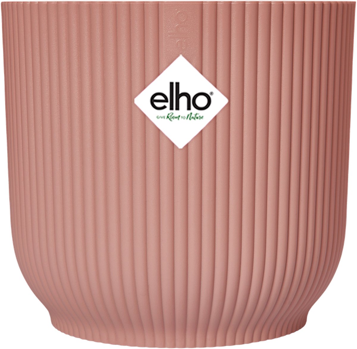 Elho vibes fold rond 18 - bloempot voor binnen - 100% gerecycled plastic - ø 18.4 x h 16.8 cm - delicaat roze