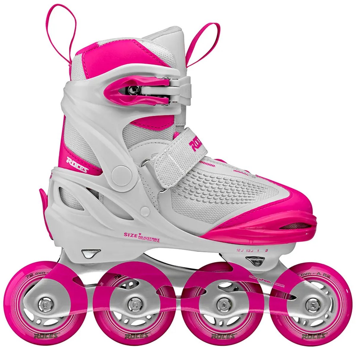 Roces moody x tif girl verstelbare skeelers kinderen – inline skates – meegroei skates – wit roze – maat 30-35