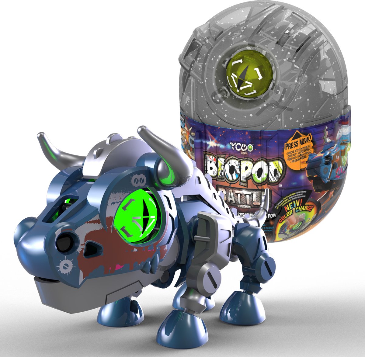 Silverlit biopod battle single - bouw je eigen dino - oplichtende ogen - met geluid