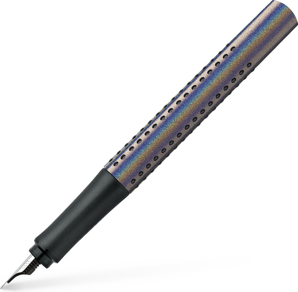 Faber-castell vulpen - grip glam - f - zilver - fc-140843