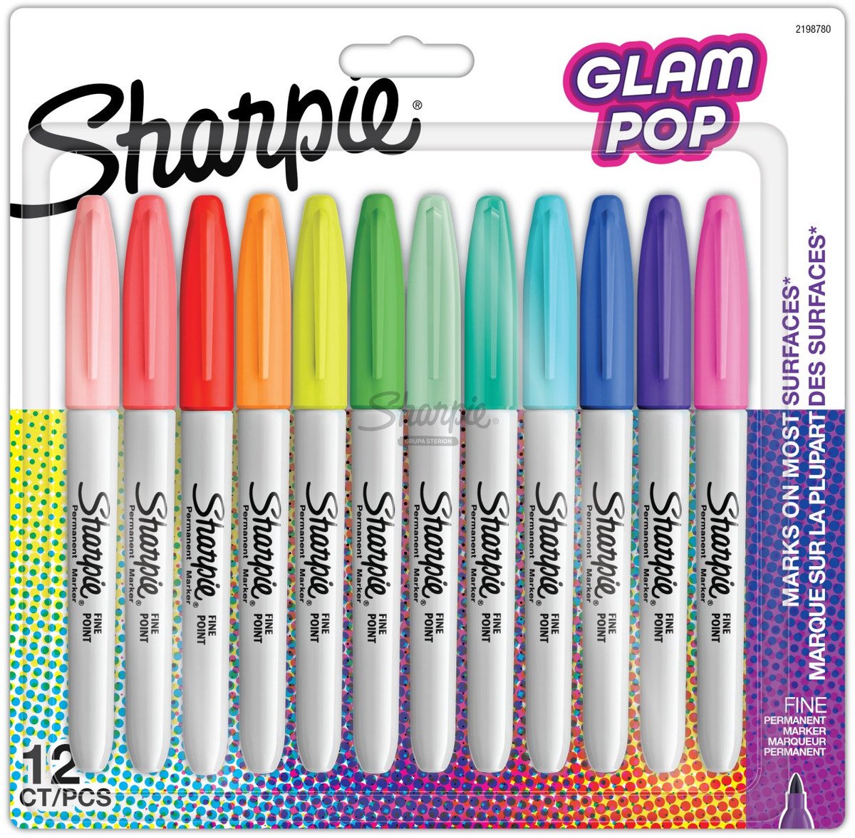 Sharpie glam pop permanent markers | fijne punt voor gedurfde details | verschillende kleuren | 12 markers