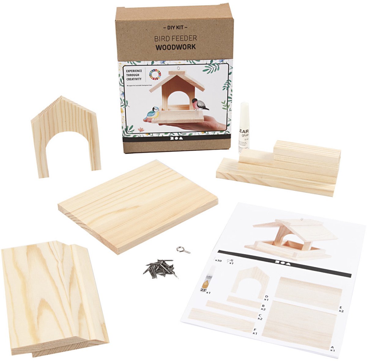 Creativ company houten vogelvoederhuis