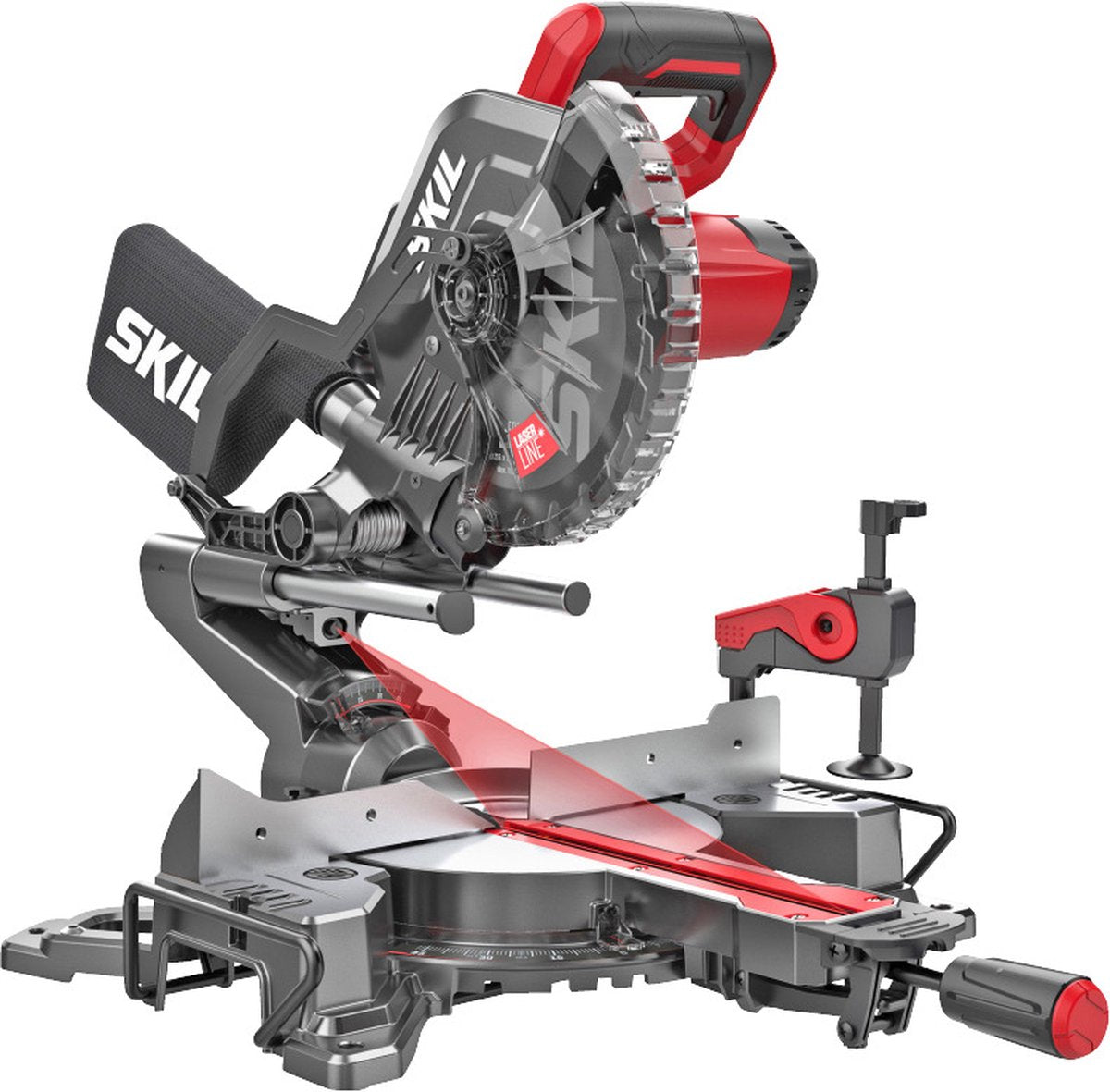 Skil afkortzaag (verstekzaag) 216mm met trekfunctie en laser 1310aa 1600w + snelklem