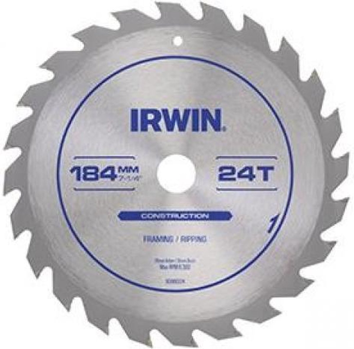 Irwin construction serie - cirkelzaagblad - 165mm - 30 tanden - antivibratie sleuven