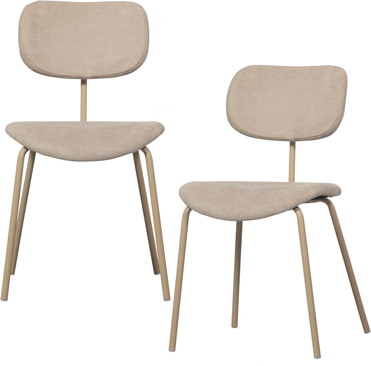 Woood link eetkamerstoelen - polypropyleen - zand - set van 2