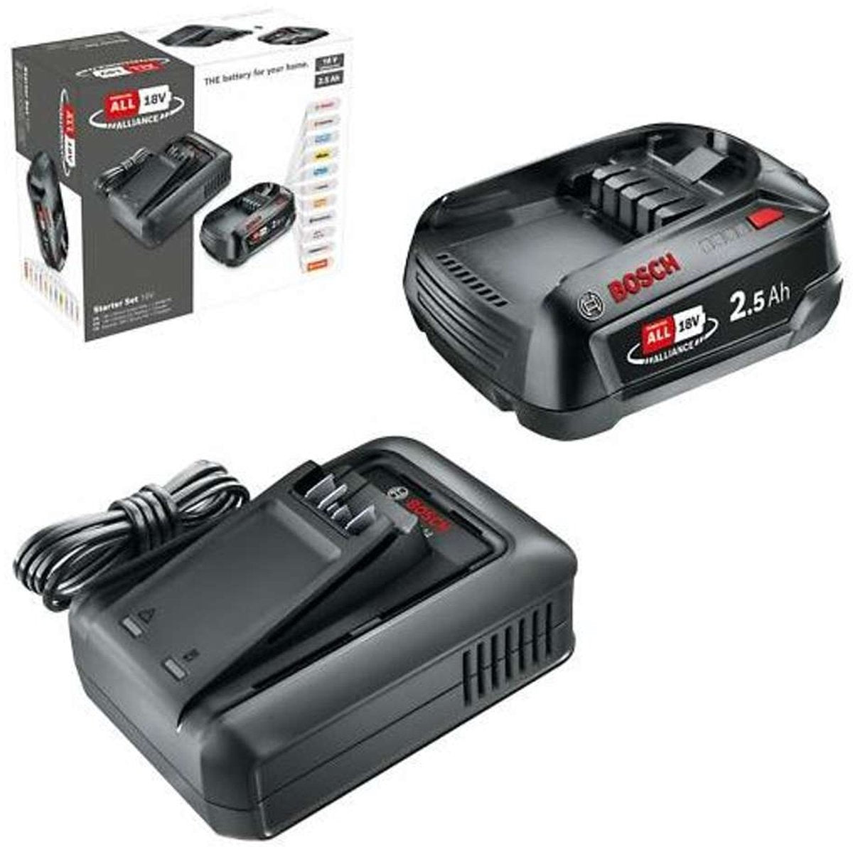 Bosch grs starterset accu lader 18v 2.5ah