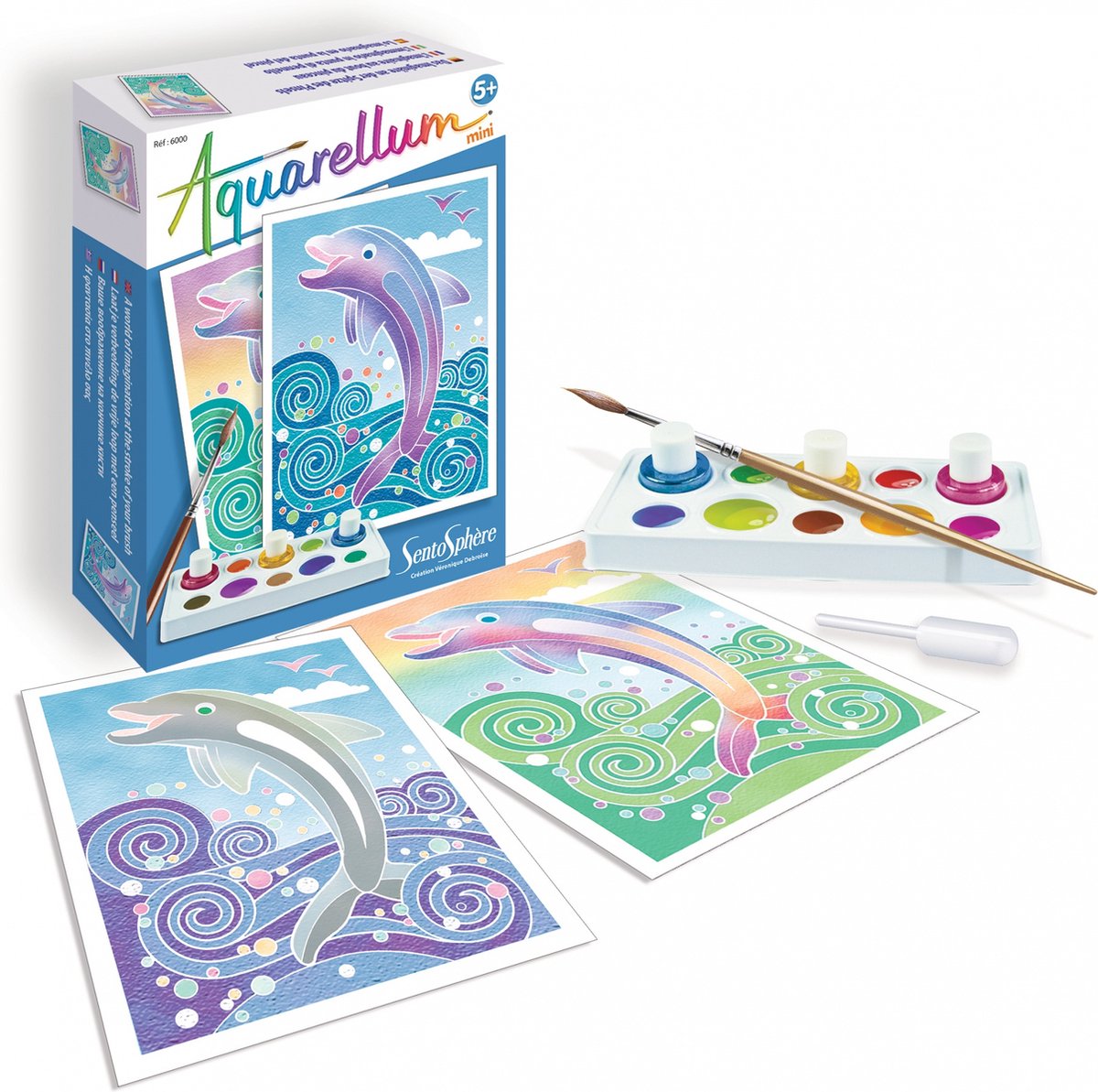 Sentosphère aquarellum mini dolfijnen