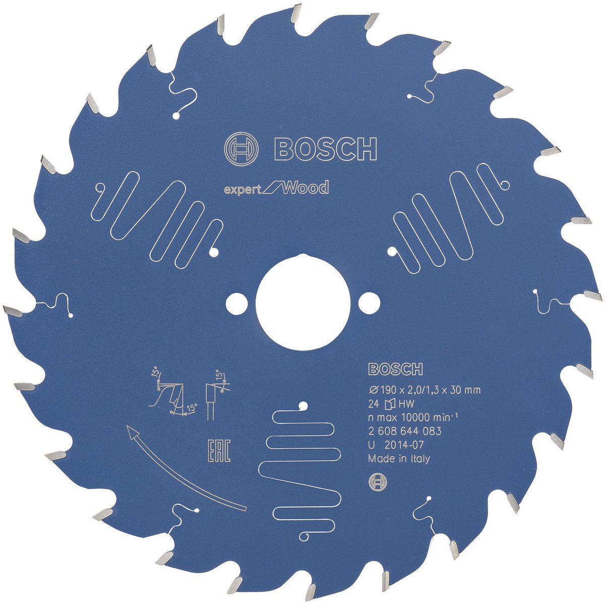Bosch cirkelzaagblad expert for wood - 190x30x3 2.2x40 t