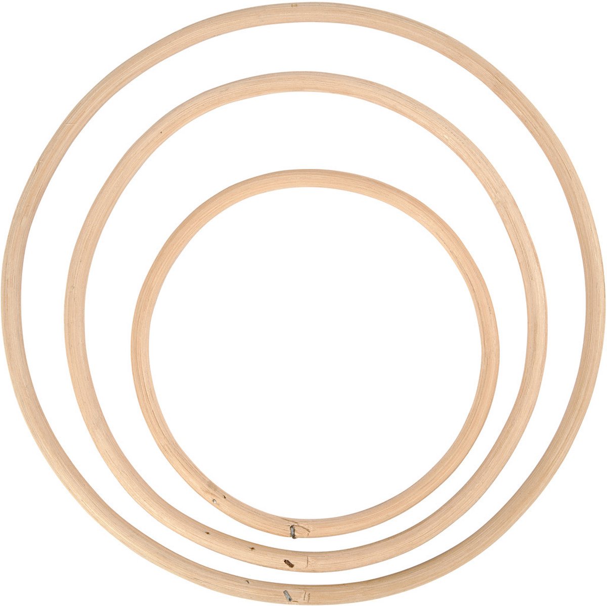 Creativ company bamboe ringen 15,3-25,5 cm naturel 3 stuks