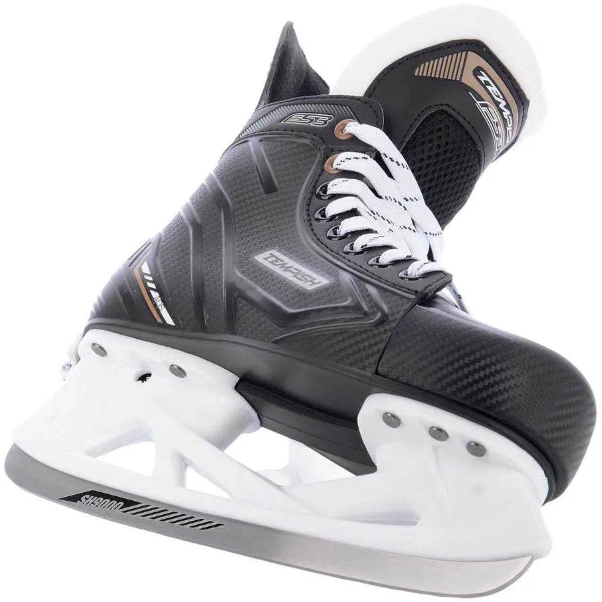 Tempish – fs3 – ijshockeyschaatsen – schaatsen kinderen – zwart – stevige enkelondersteuning comfortvoering – maat eu 35-38