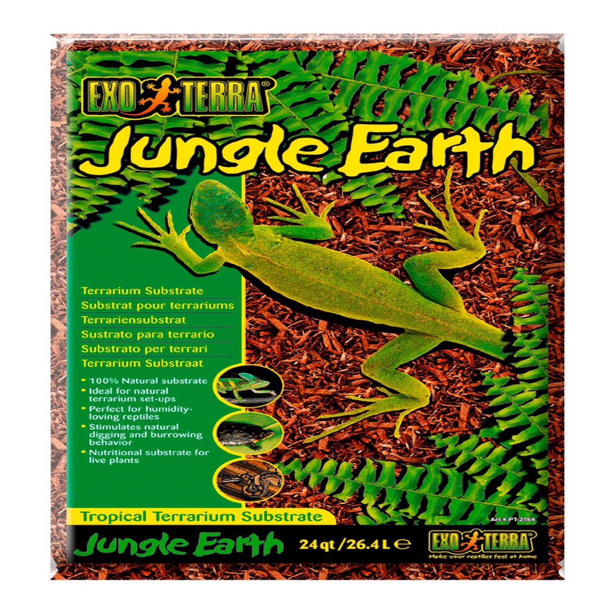 Exo terra tropischsubstraat jungle 26,4 - bodembedekking - naturel