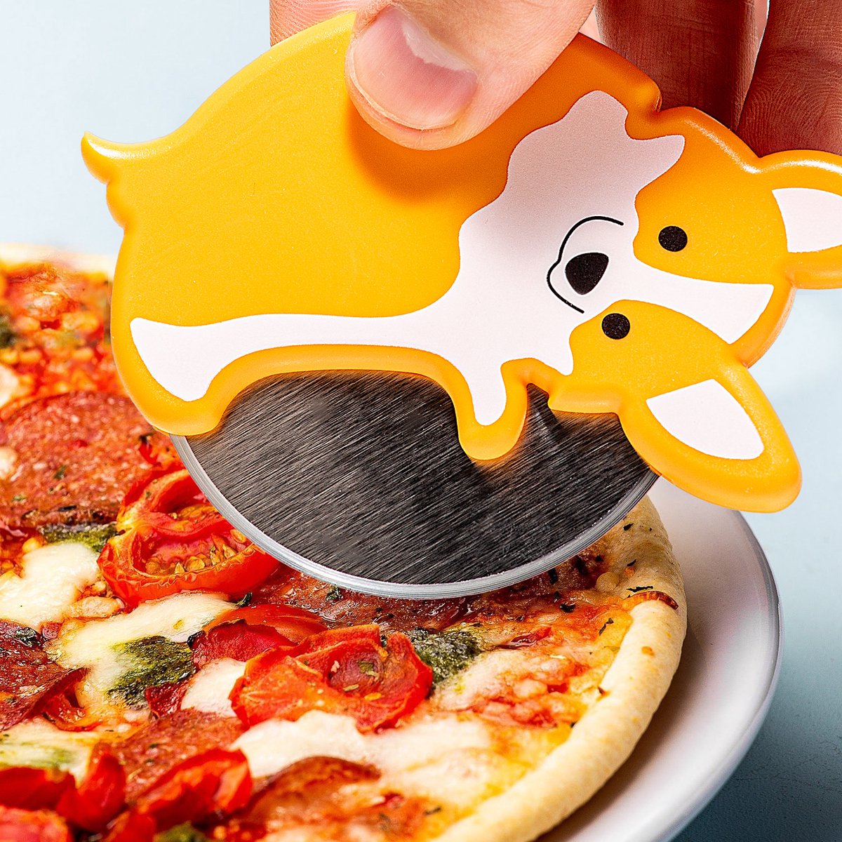 Kikkerland corgi pizzasnijder van