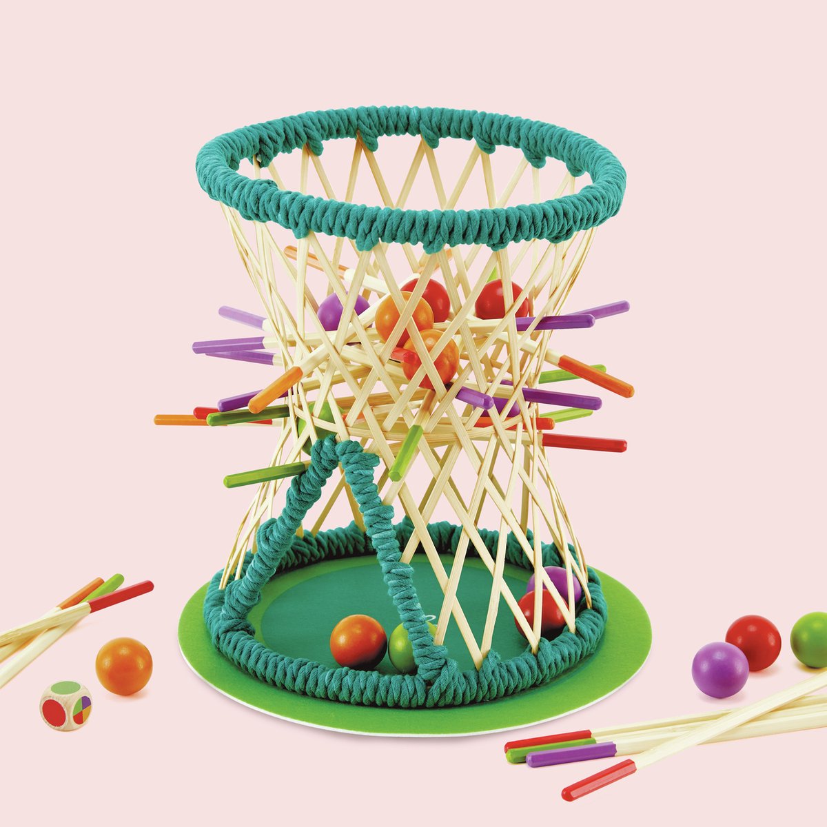 Hape pallina behendigheidsspel met stokjes en ballen voor kinderen vanaf 3 jaar