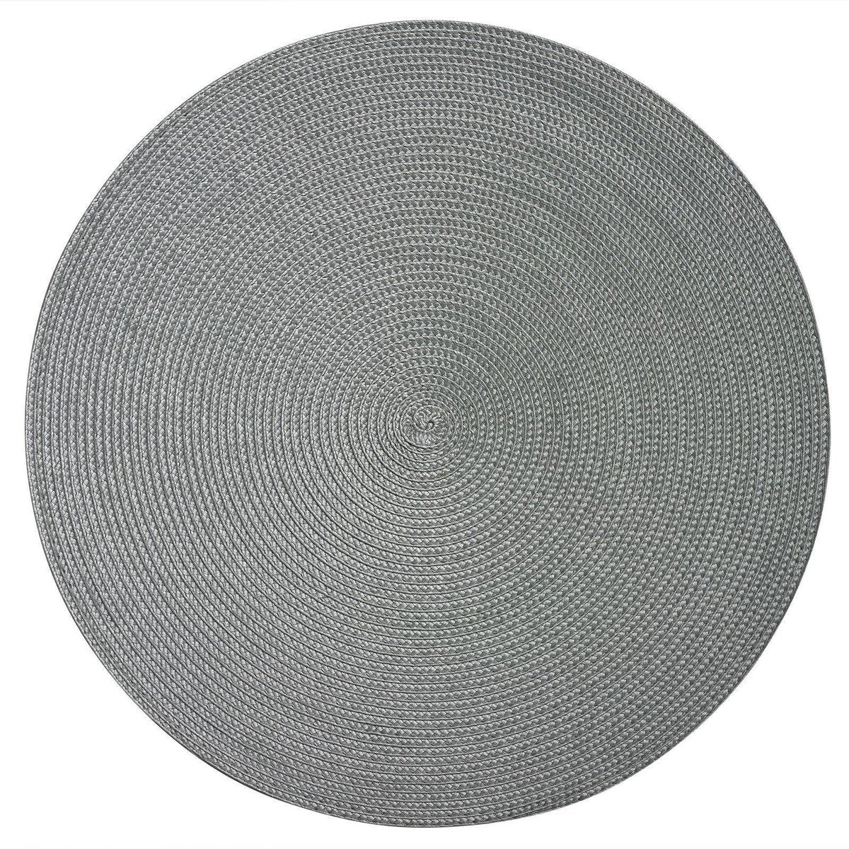 Westmark set van 4 placemats, ø 38 cm, polypropyleen, grijs, saleen-collectie: circle