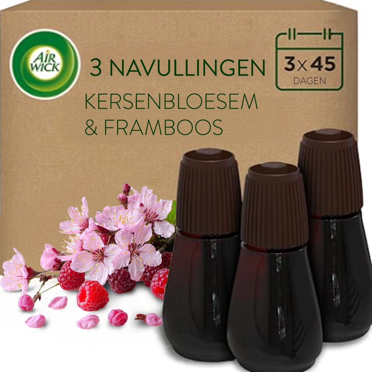 Air wick essential mist luchtverfrisser - kersenbloesem + 3 navullingen