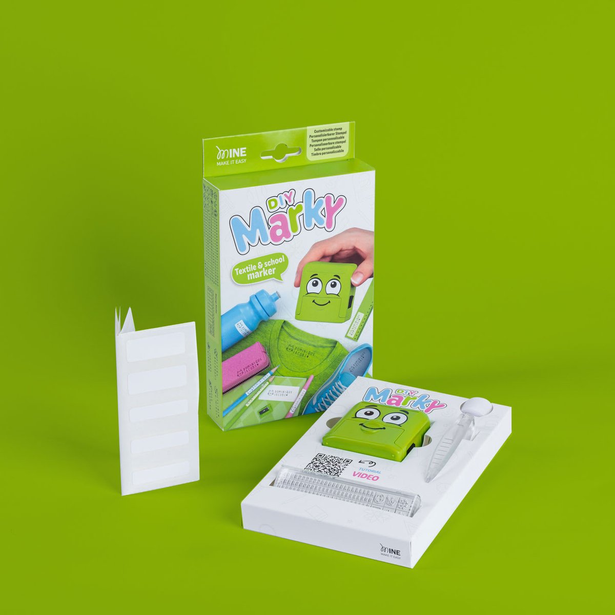 Staedtler colop marky textielstempel set – pastelgroen – voor kleding spullen