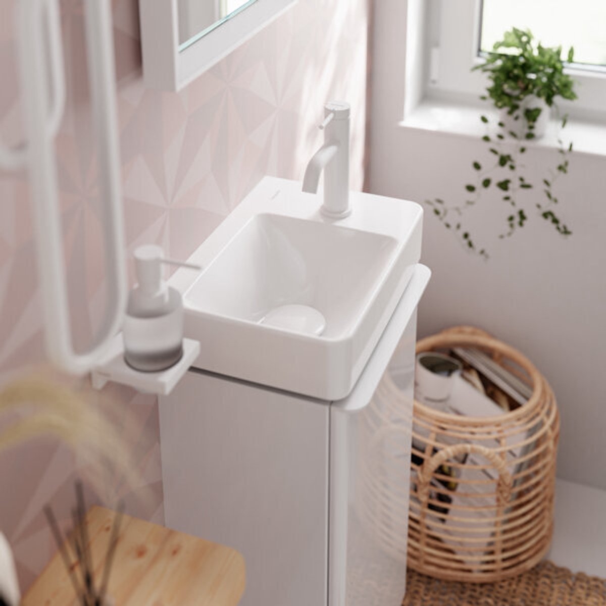 Hansgrohe tecturis s - wastafelkraan - ééngreeps bediening - coolstart energiebesparend - met trekwaste - 80mm maat - brushed bronze
