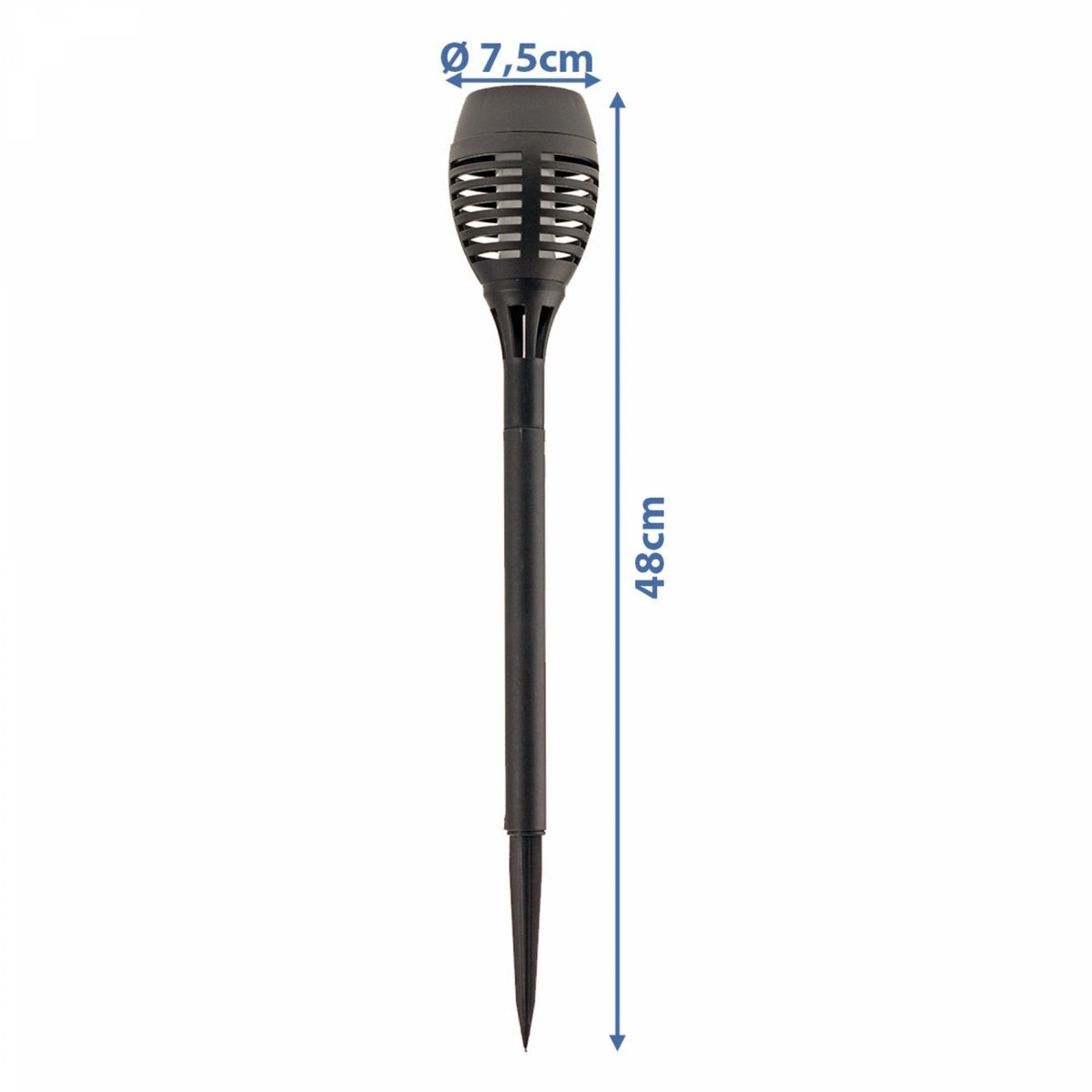 Grundig 1 stuk solar light flame 30 led 600 mah