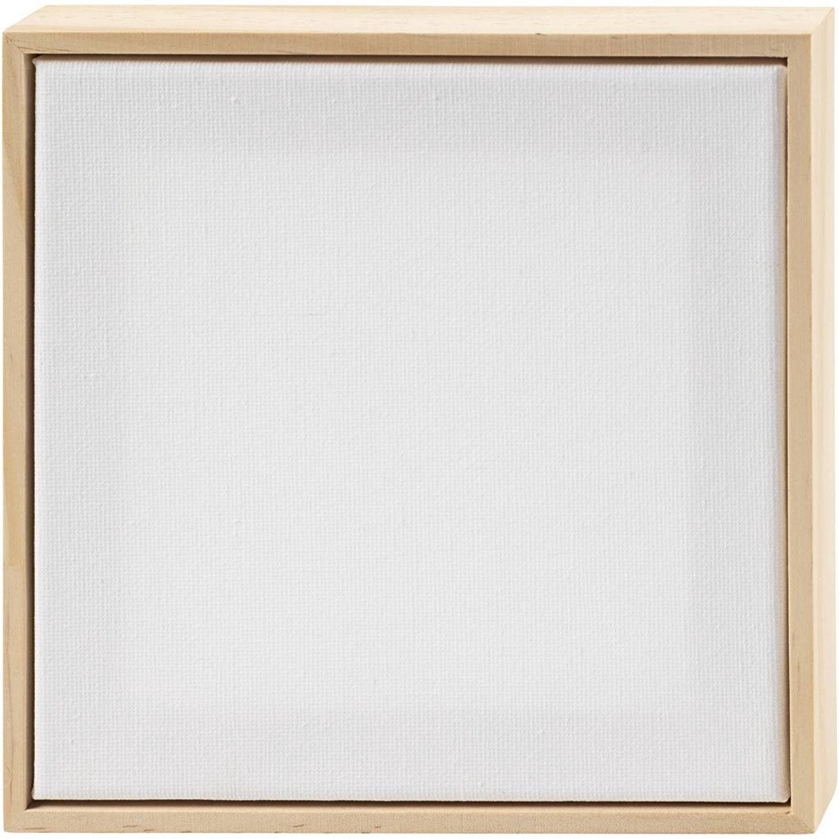 Creativ company gespannen canvas met lijst 280gr. 15,8x15,8cm - wit