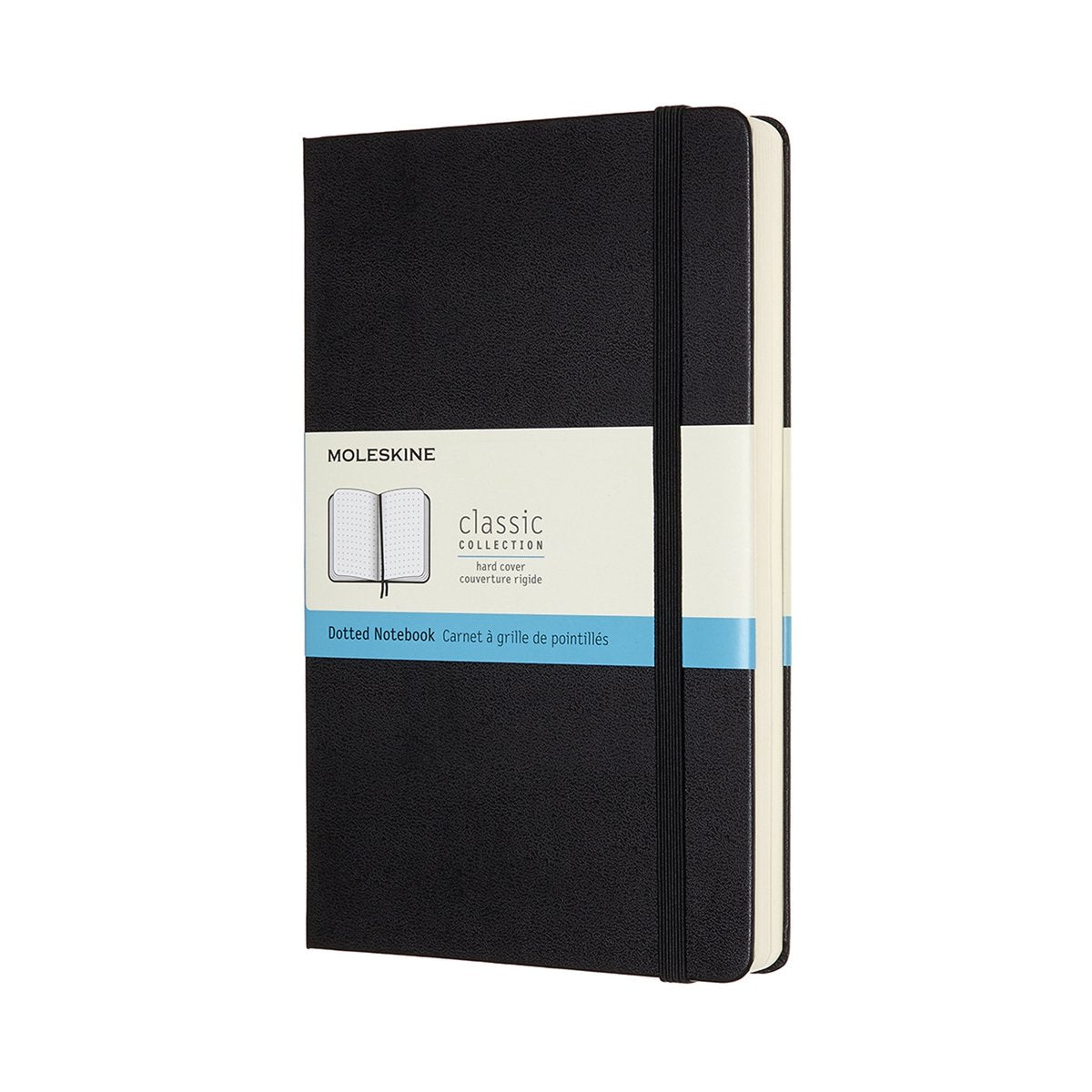 Moleskine classic notitieboek - expanded - large - hardcover - gestippeld - zwart