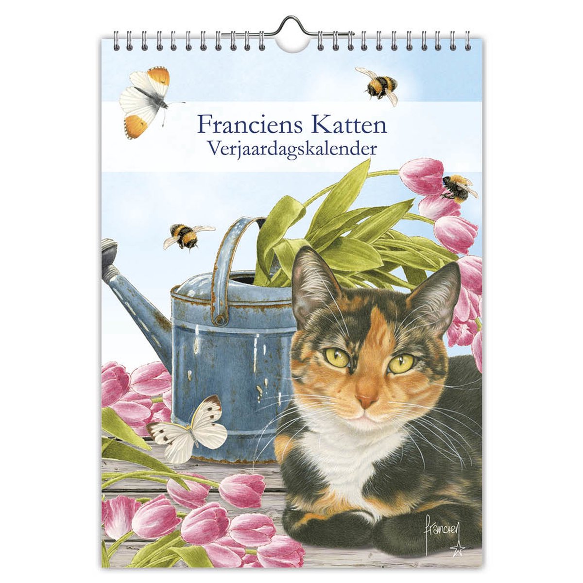 Franciens katten verjaardagskalender - lapjeskat - 18x25 cm