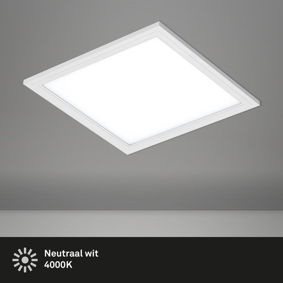Briloner simple - led plafonniére - plafondlamp paneel - neutral wit licht 4.000 k - 1.300 lm - 12w - 29.5 x 29.5 cm - wit