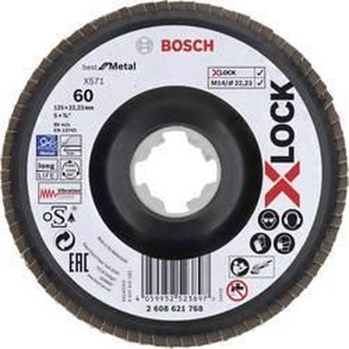 Bosch pro x571 x-lock lamellenschijf 125 mm g60 - 2608621768