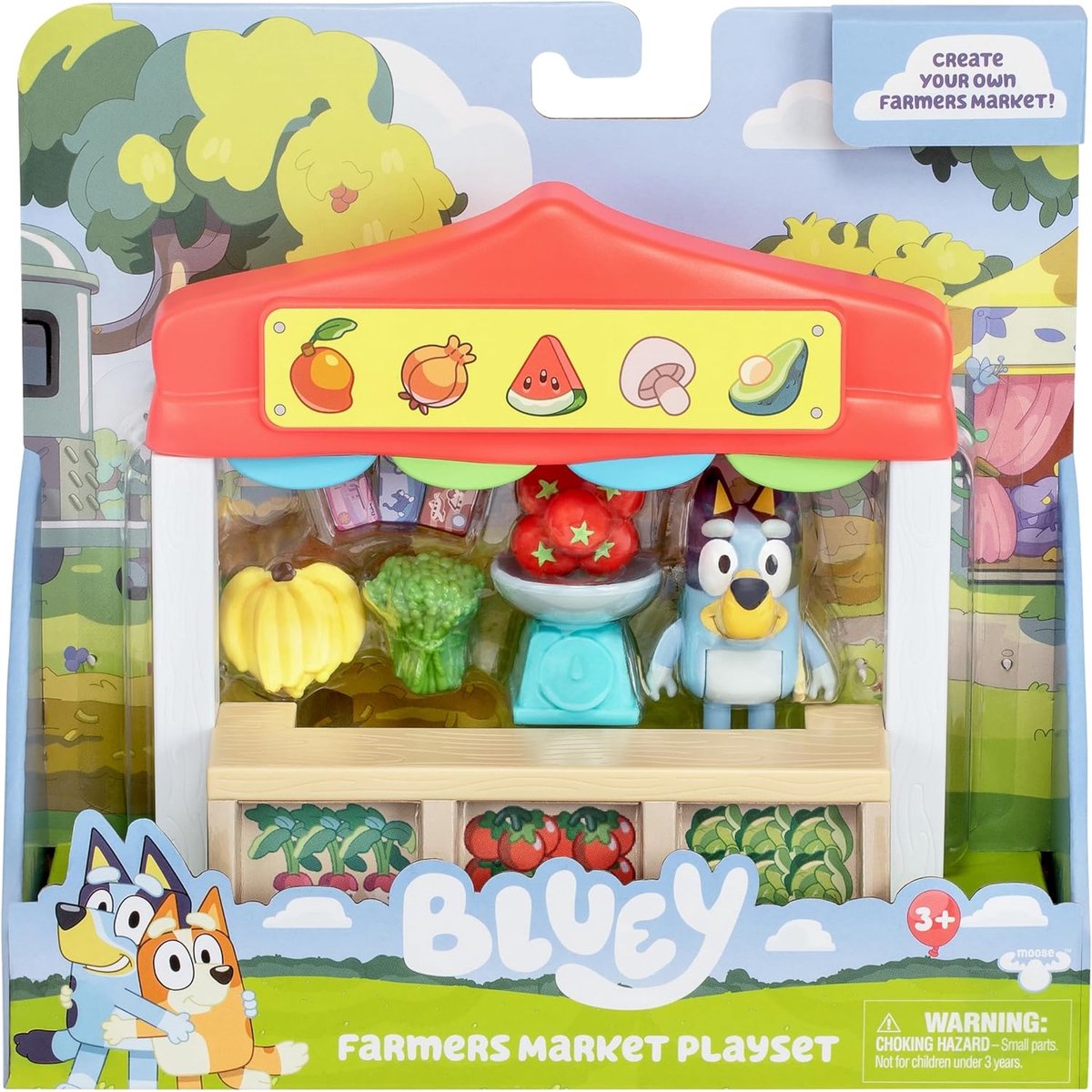 Moose toys bluey marktkraam speelset - bluey - speelset - kinderen