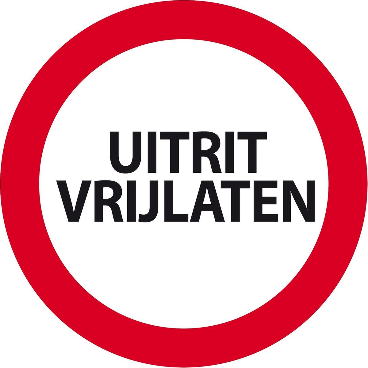 Carpoint bord uitrit vrijlaten ø 24 cm – kunststof – opvallend rood wit zwart – eenvoudige montage